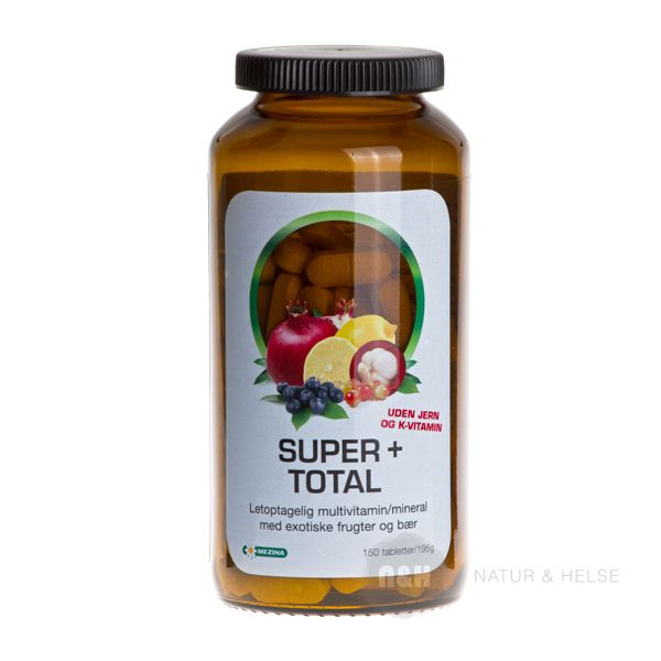 SUPER+ TOTAL uden Jern og K-vitamin 150 stk.